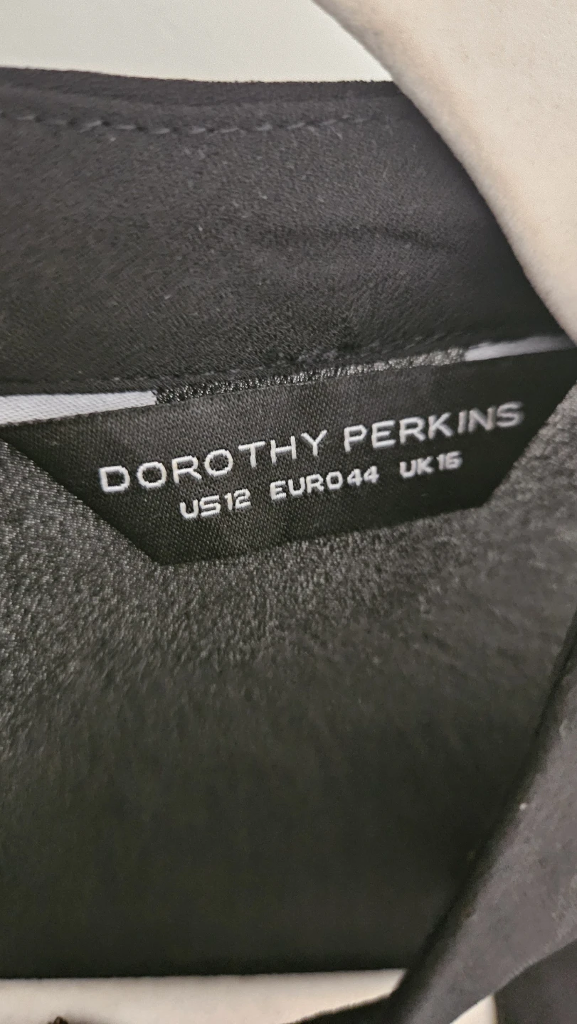 Dorothy Perkins Black Long Sleeve Blouse - Size 12 Large - photo 2