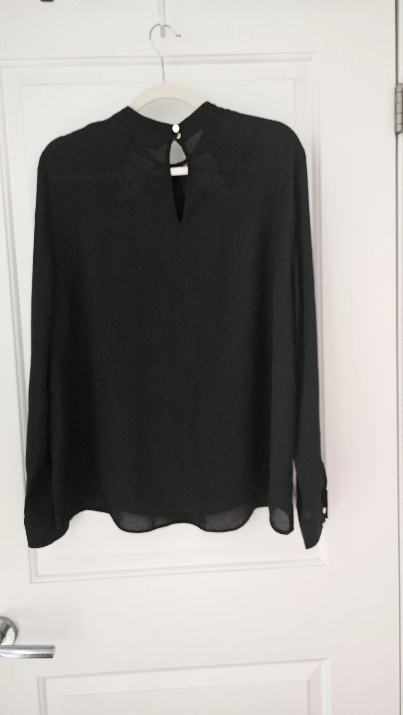 Dorothy Perkins Black Long Sleeve Blouse - Size 12 Large - photo 4