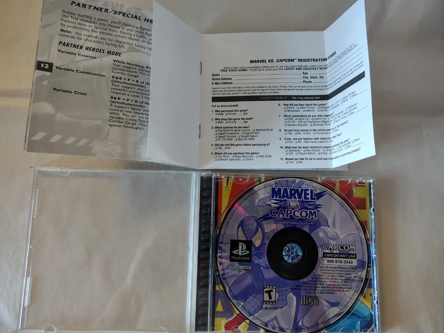 Marvel Vs. Capcom PS1 CIB complete - photo 5