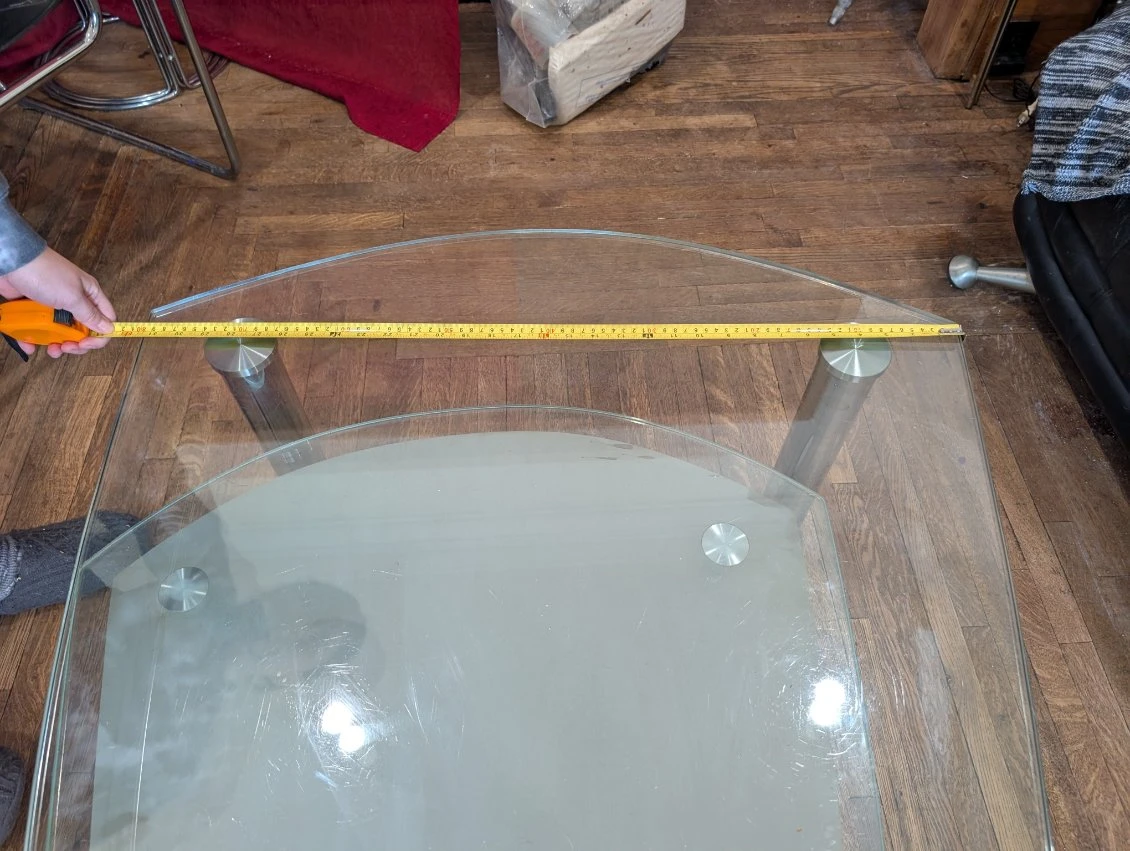 Glass Coffee Table with Chrome Legs - photo 3