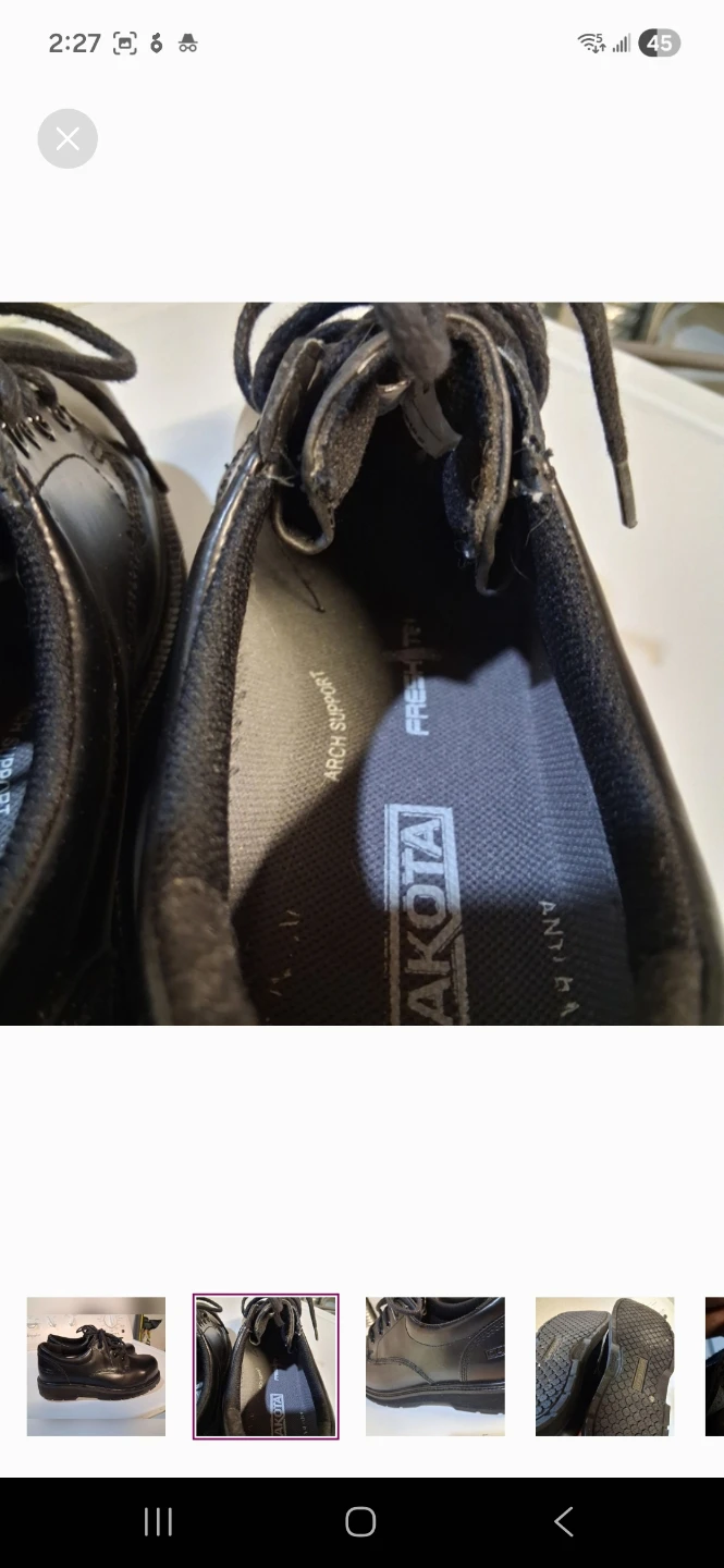 Dakota Black Leather Steel Toe Size 9 - photo 2