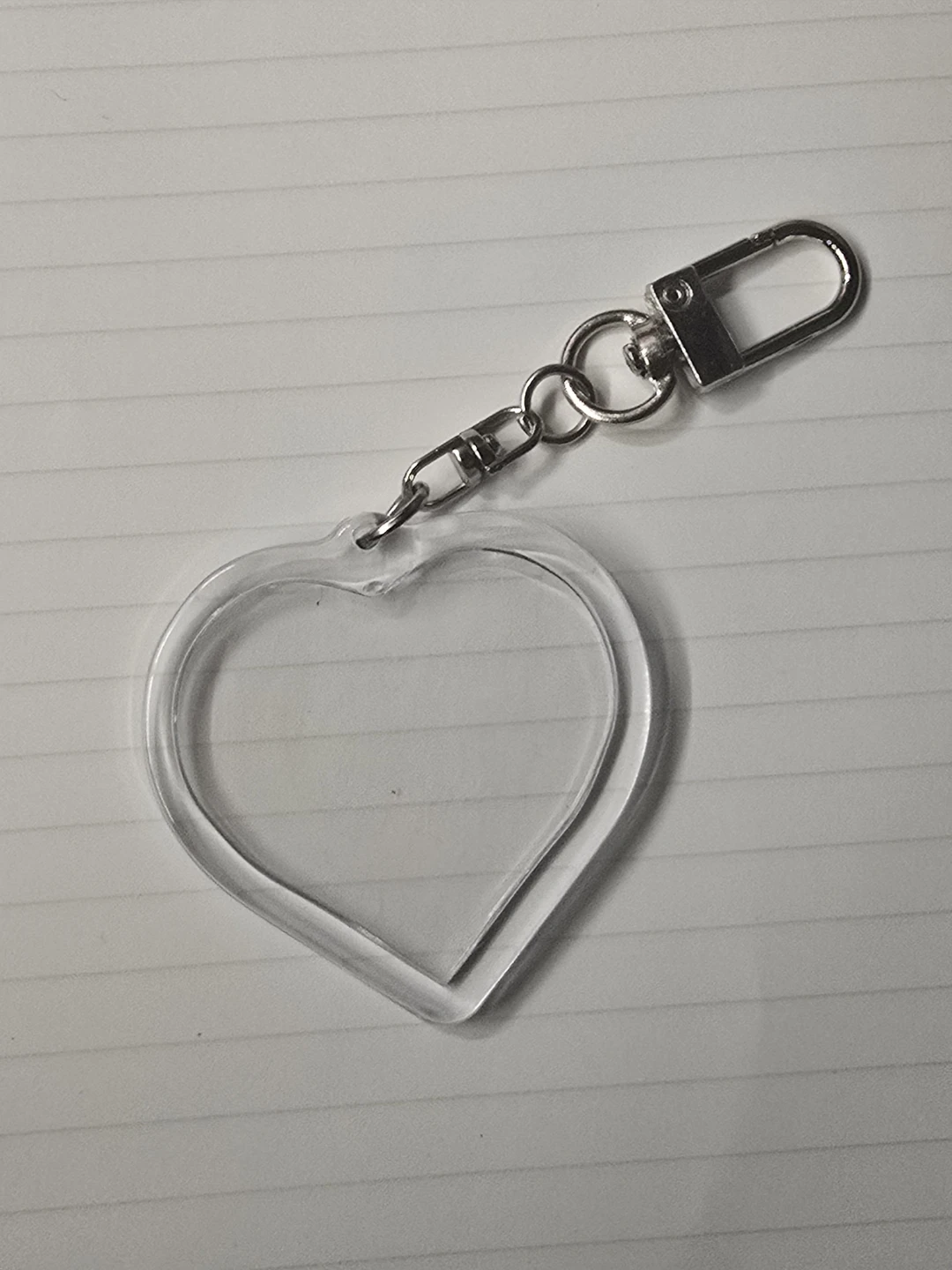 Heart Shaped Photo Frame Keychain