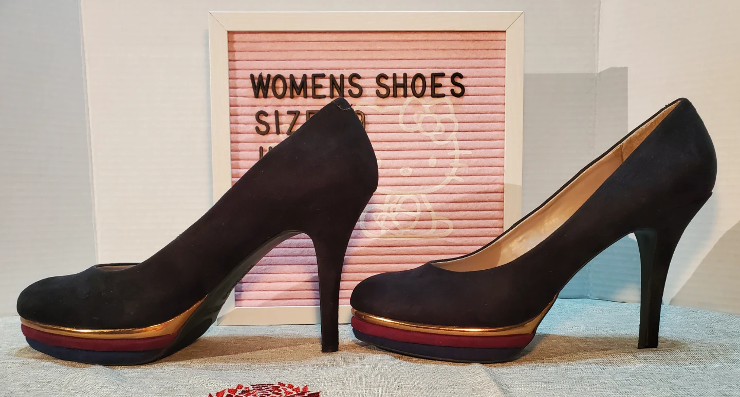 Nine West Women's Size 9 Black Suede Platform Heels - photo 4