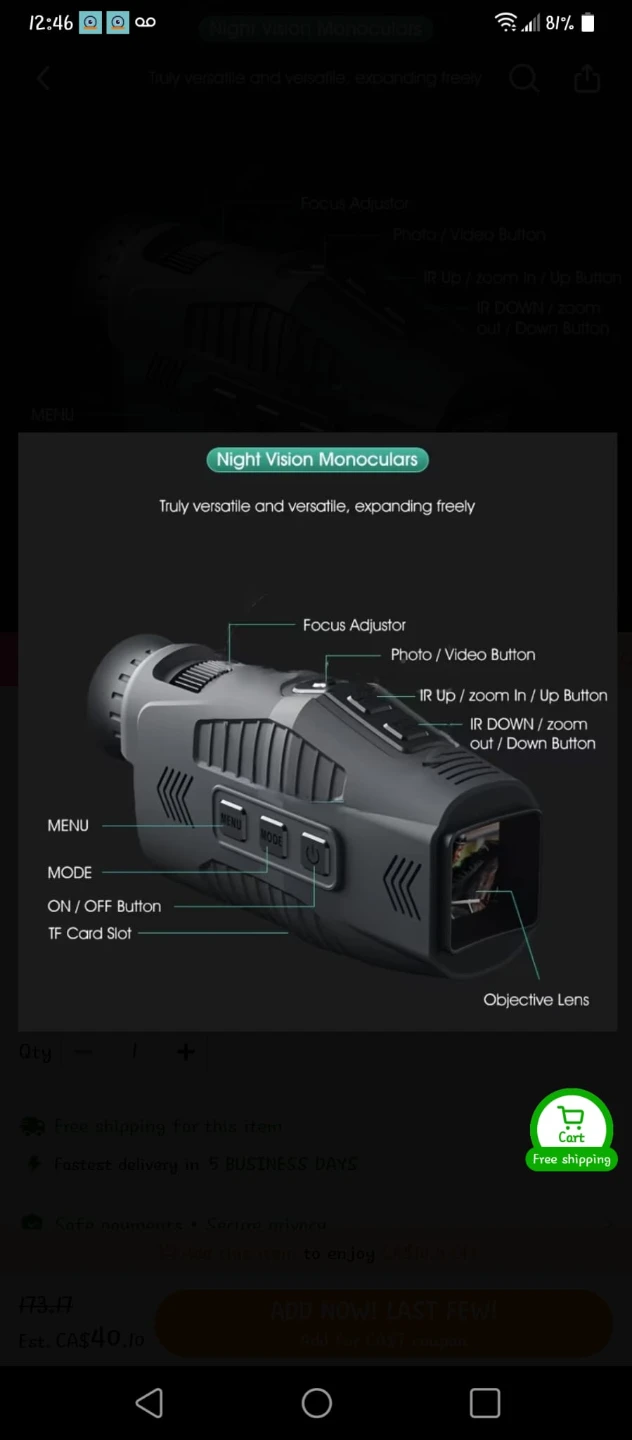 Brand new Helmet Mountable 2.5K QHD Night Vision Goggles. - photo 5