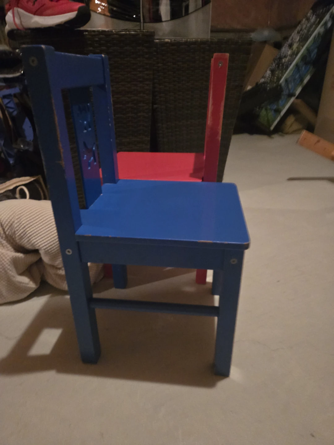 Blue Wooden Kids Chair