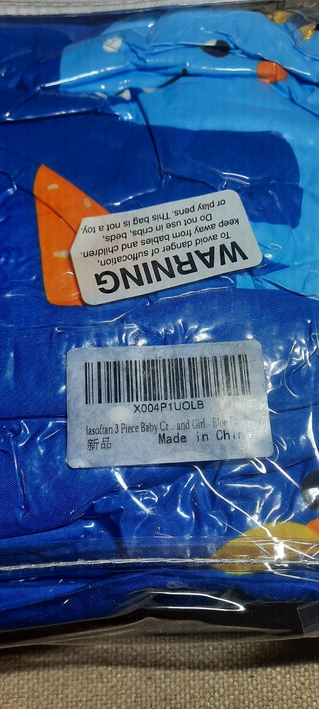 Sealed 3 Piece Baby Crib Bedding Set - Blue Dinosaurs 🥕 - photo 2