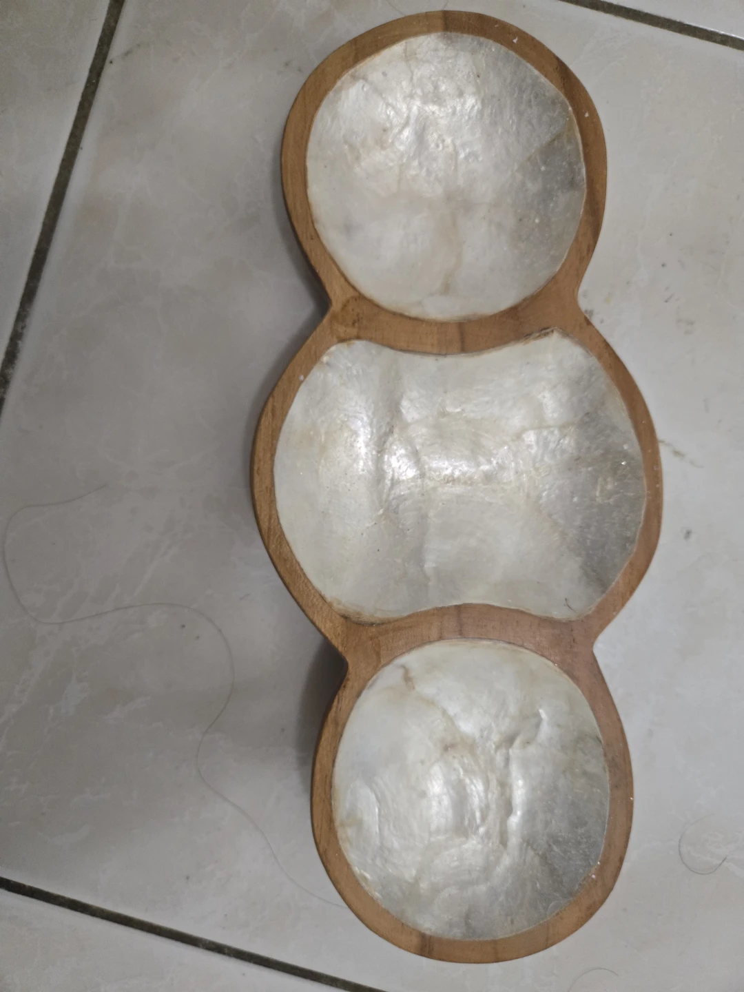 Wooden Serving Tray with Mother of Pearl Inlay - photo 2