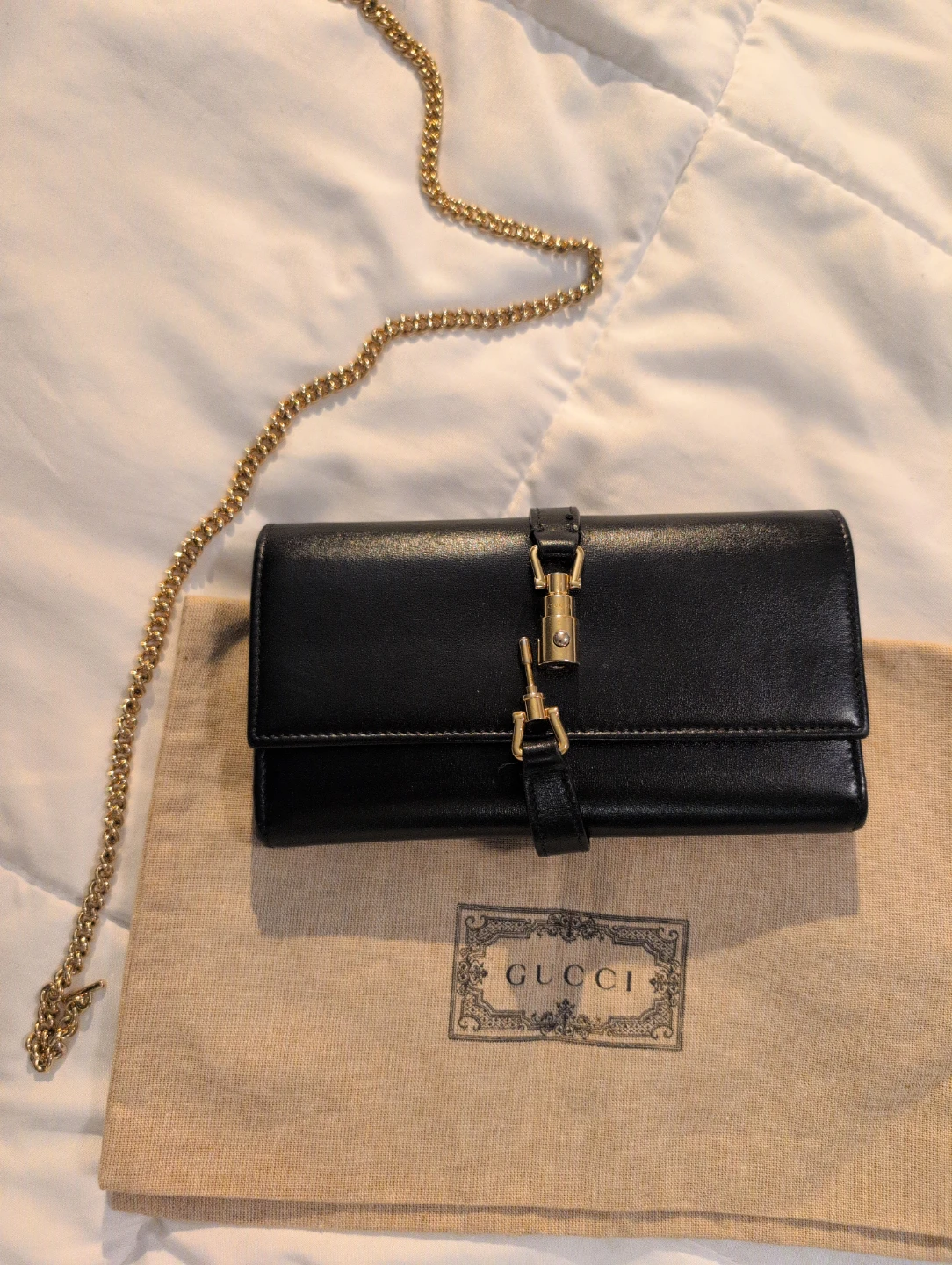 Gucci Black Leather Wallet with Chain - photo 2
