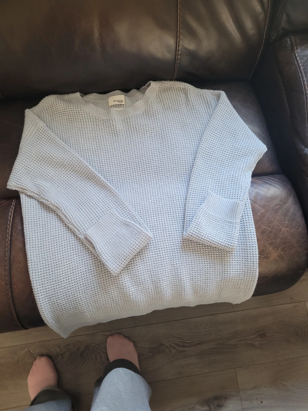 Wilfred Crew Neck Waffle Knit Sweater