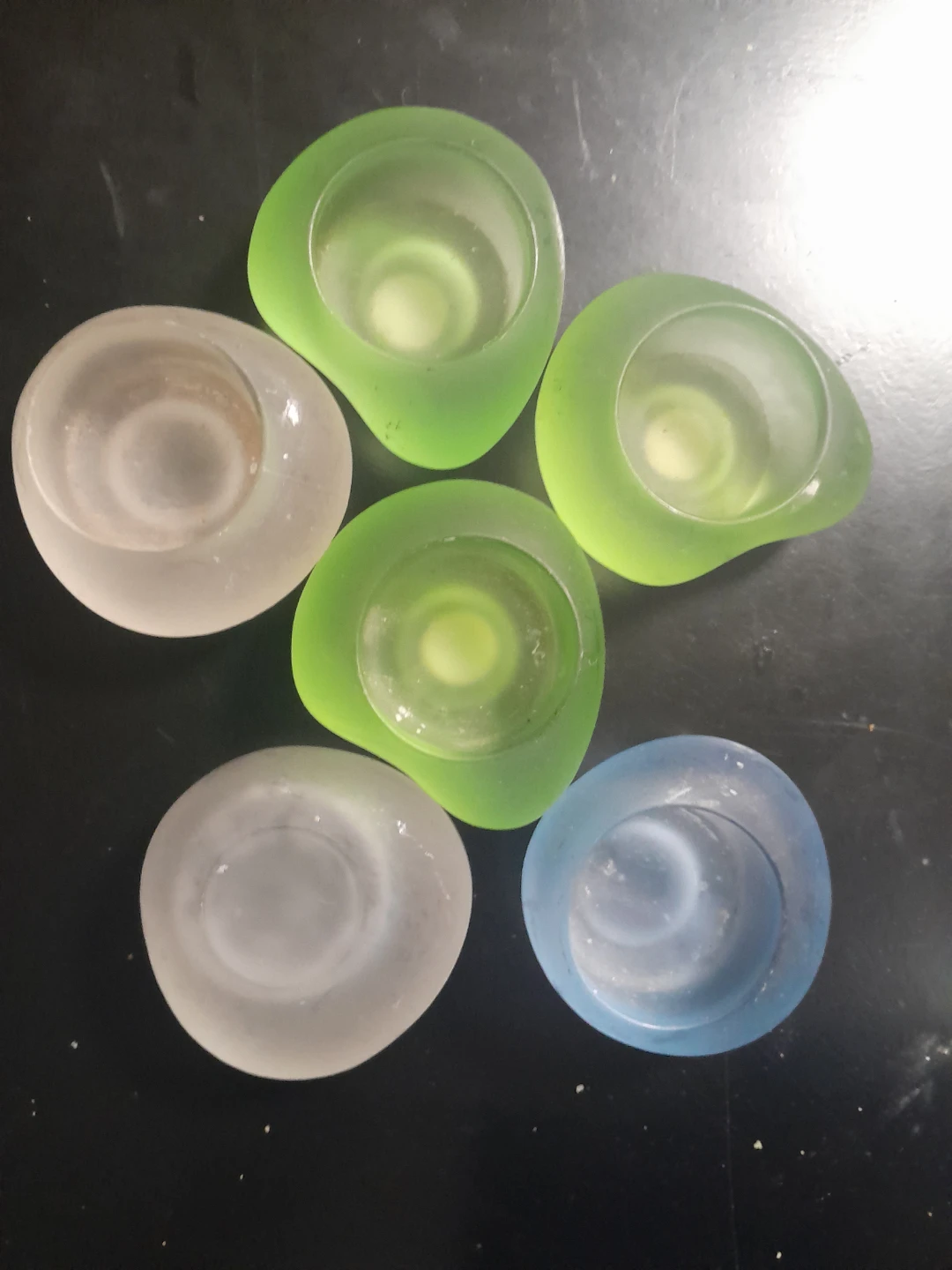 Set of 6 Frosted Glass Tealight Holders - photo 3