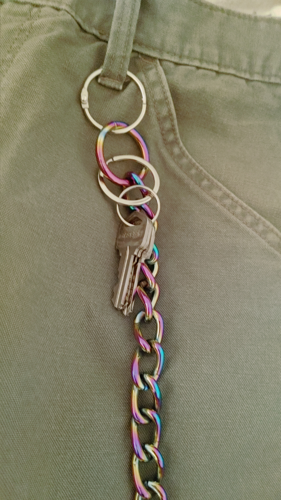 Rainbow Pocket Chain Keychain - photo 5
