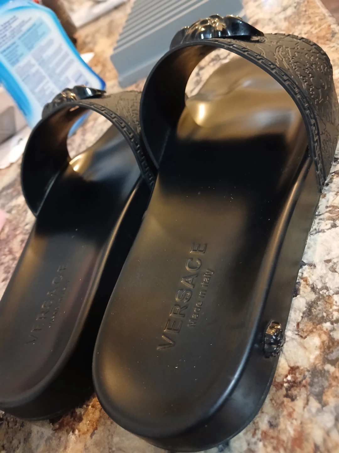 Versace Black Medusa Slides - photo 2
