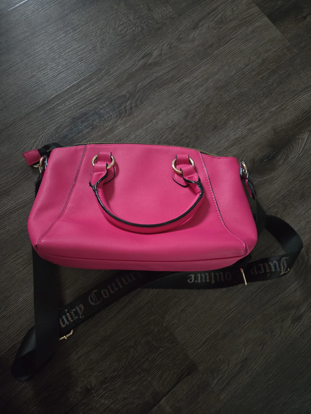 Juicy Couture Pink Satchel Handbag with Heart Logo - photo 3