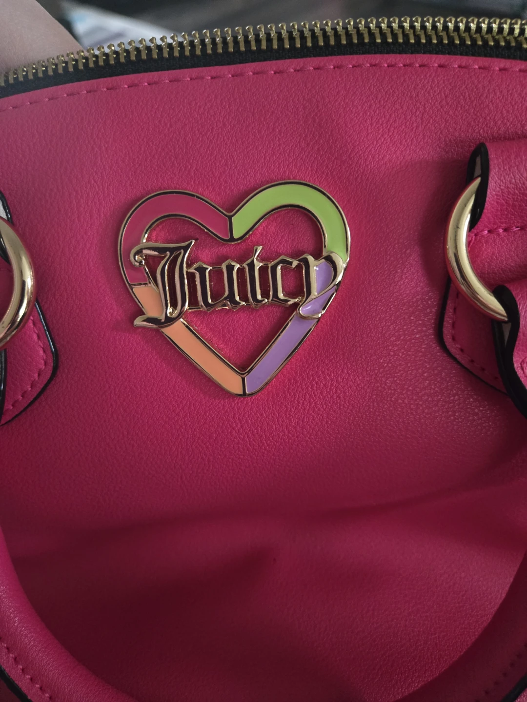 Juicy Couture Pink Satchel Handbag with Heart Logo - photo 5