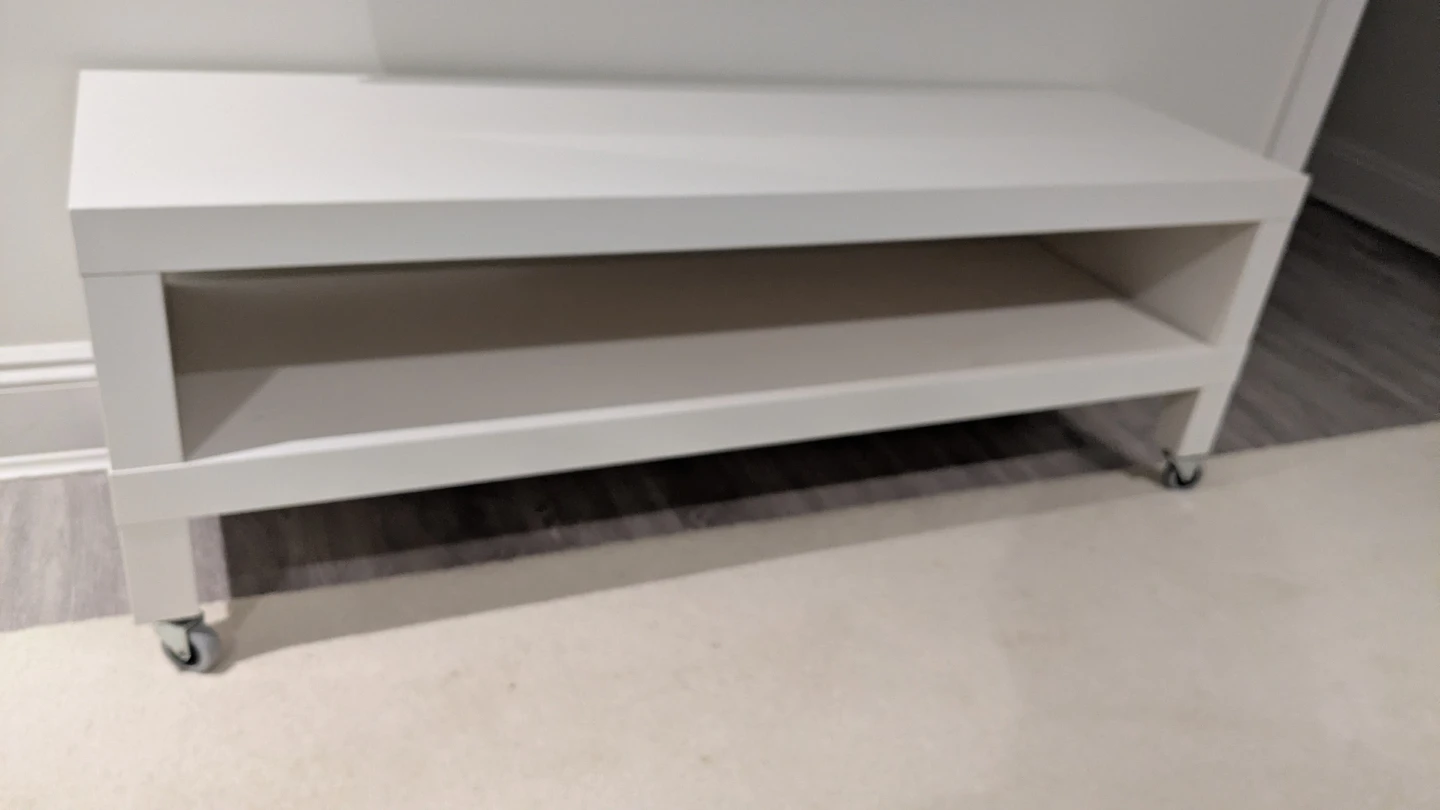LACK TV bench with added caster wheels - photo 2