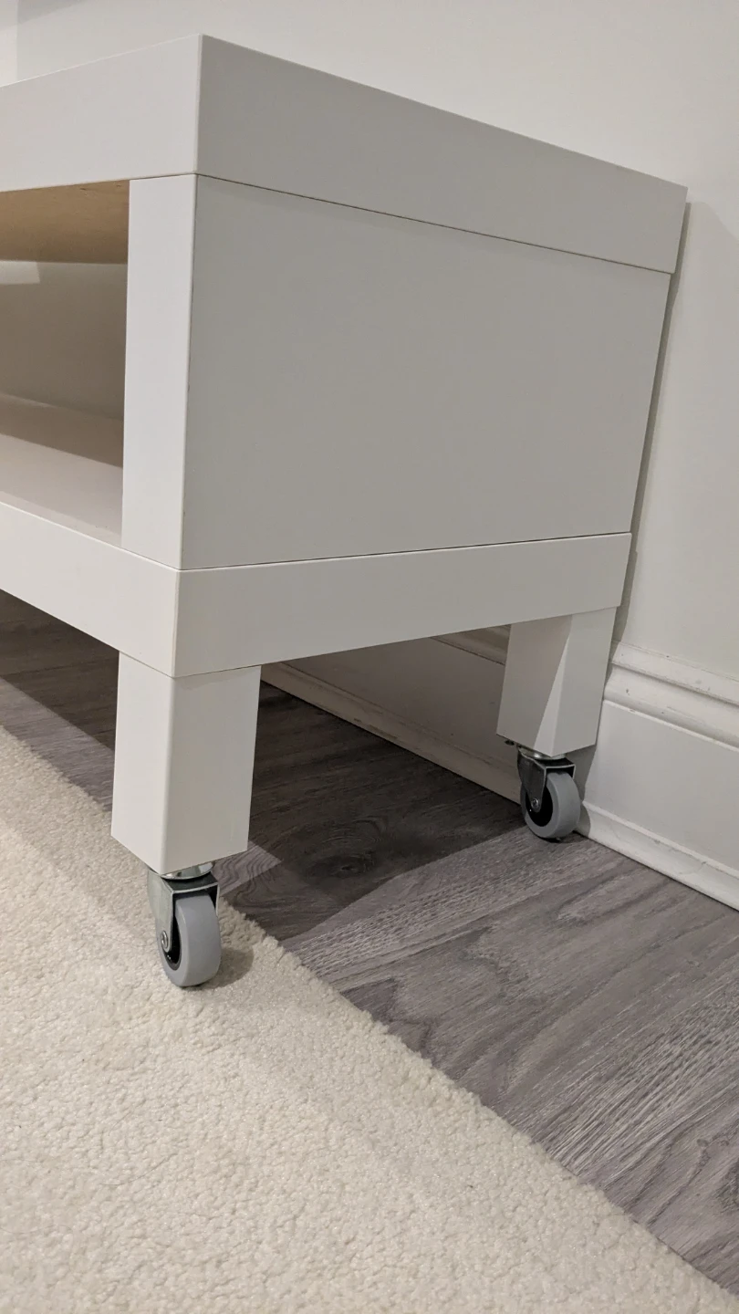 LACK TV bench with added caster wheels - photo 4
