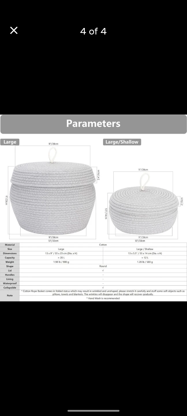 Pink Cotton Rope Storage Basket with Lid - photo 4