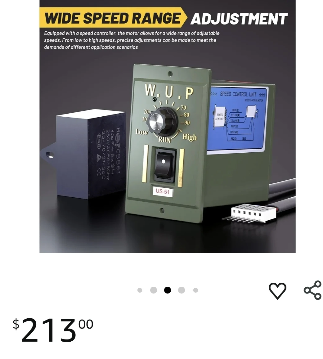 WUP Speed Control Unit and Motor - photo 2