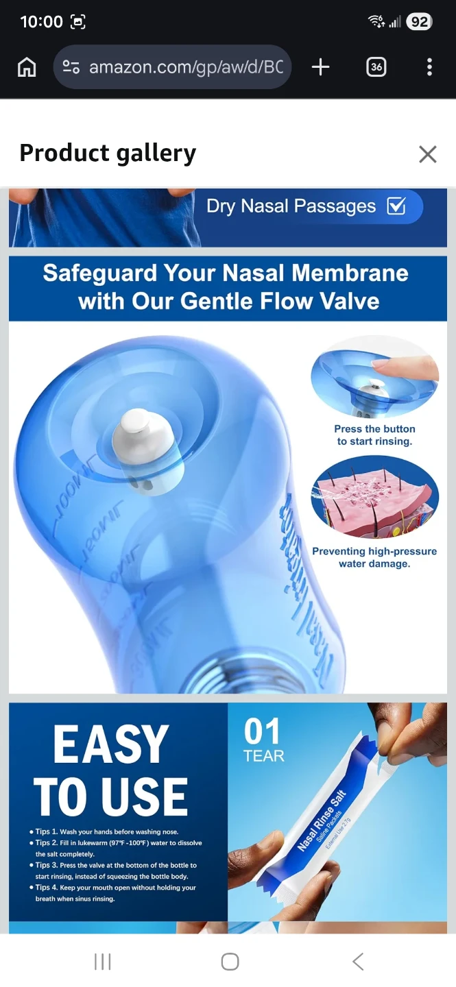 Maoever Sinus Rinse Bottle Wash Nose Cleaner - photo 4