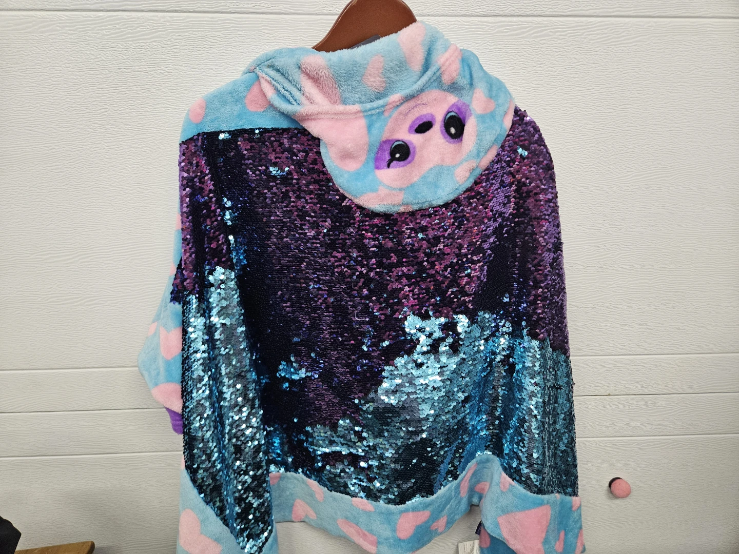 Kids Flip Sequin Hooded Robe, BAB Sloth - photo 2