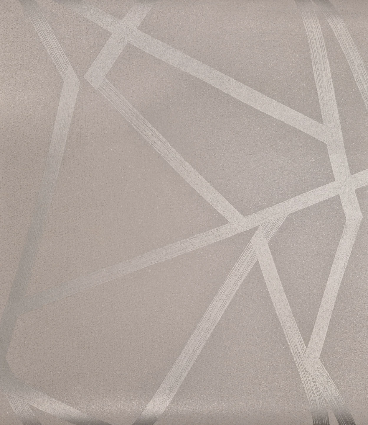 Non-self-Adhesive Geometric Wallpaper Beige & Silver 30.8inx32ft