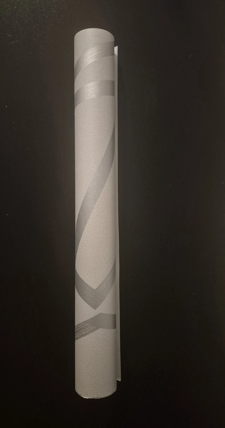 Non-self-Adhesive Geometric Wallpaper Beige & Silver 30.8inx32ft - photo 2