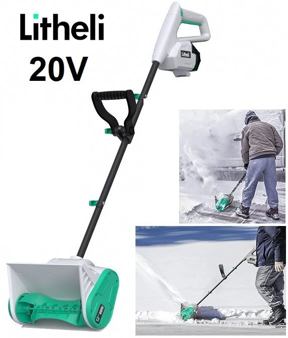 Litheli Cordless Snow Shovel, 20V 12-Inch Battery Powered