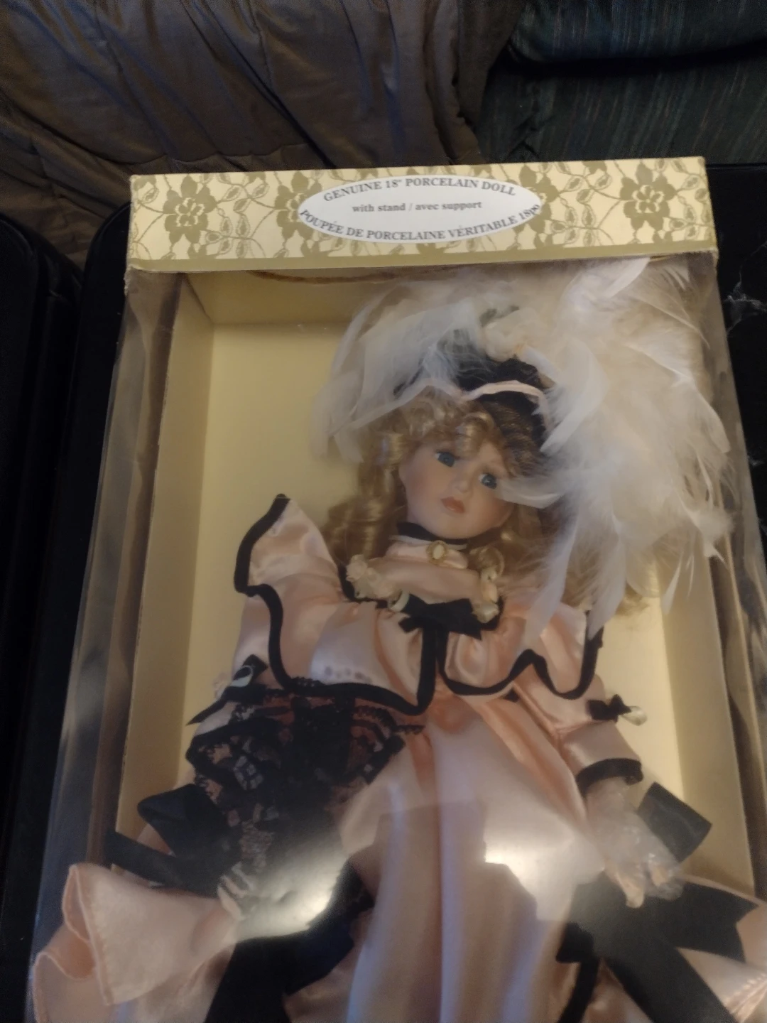 15" Porcelain Doll with Stand - photo 2