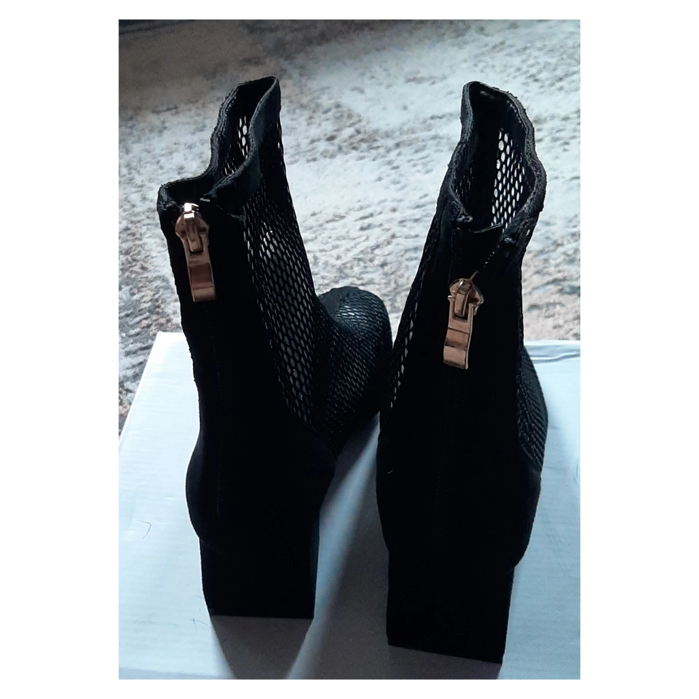 Black Mesh Ankle Boots - photo 4