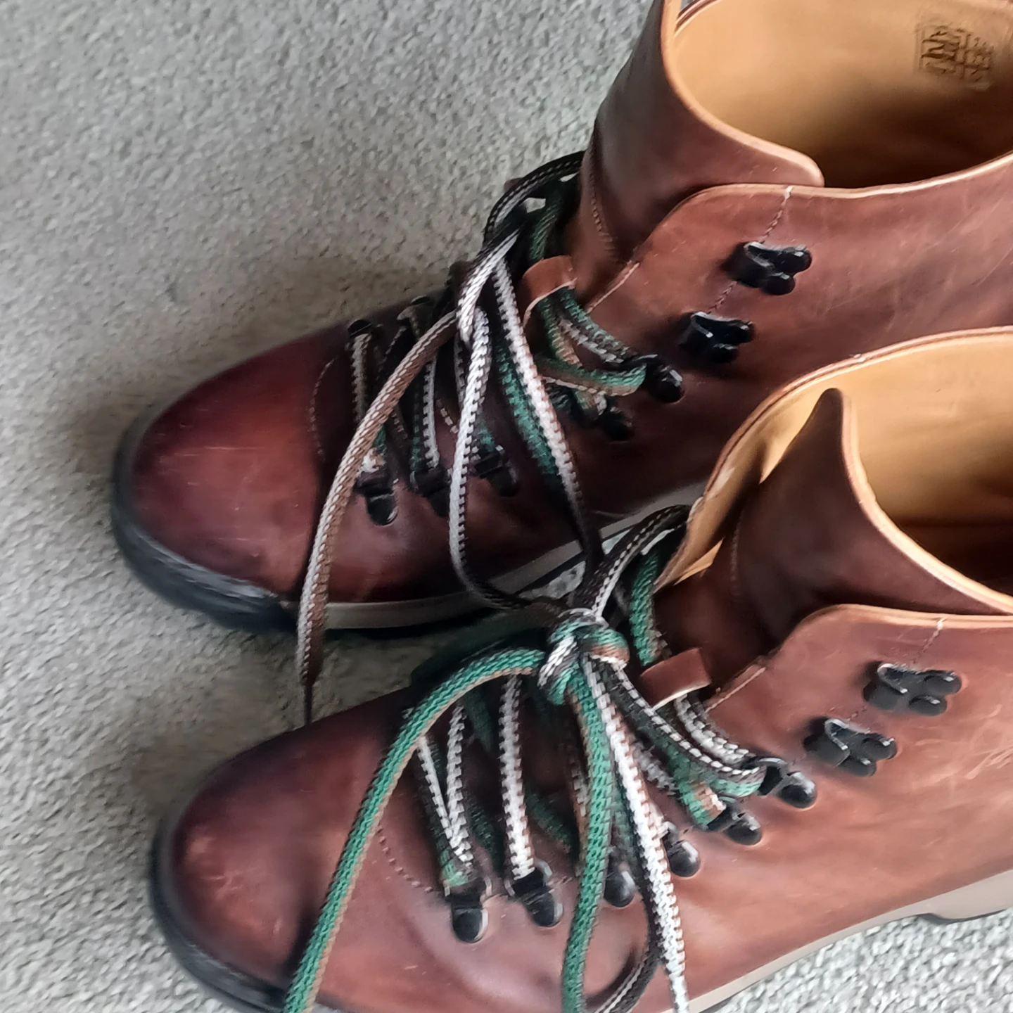 Magnanni Brown Leather Hiking Boots Size 43 - photo 2