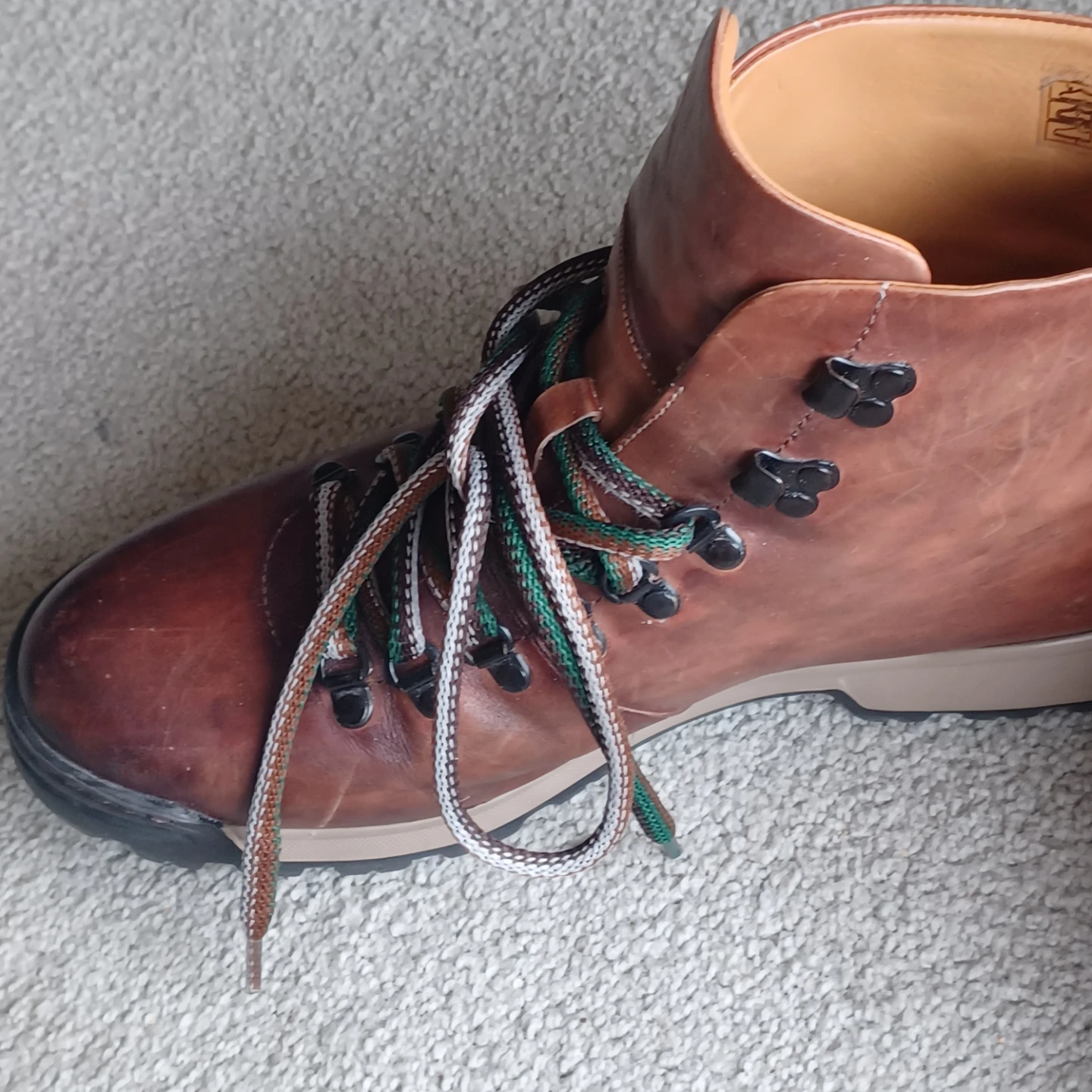 Magnanni Brown Leather Hiking Boots Size 43 - photo 3