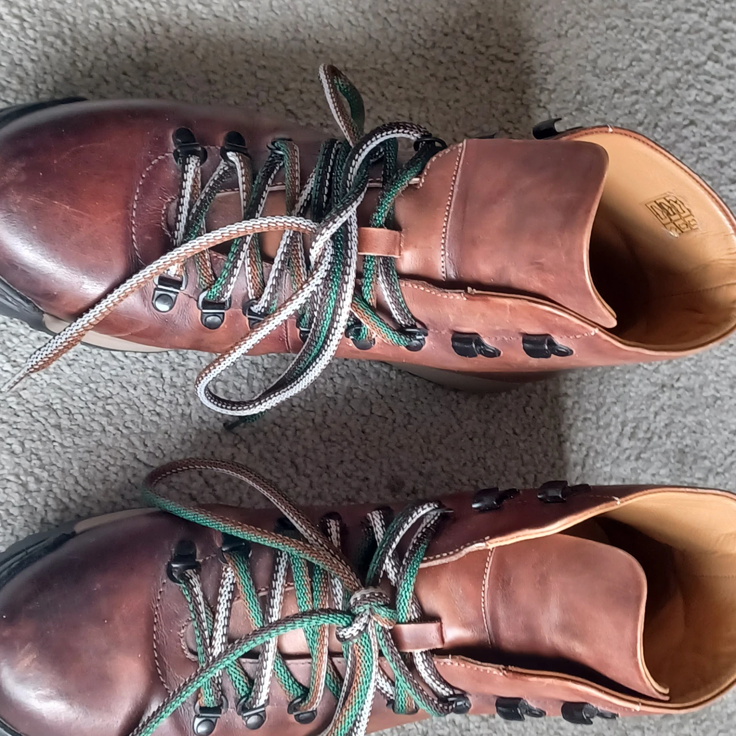 Magnanni Brown Leather Hiking Boots Size 43 - photo 4