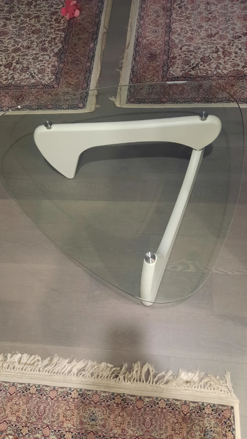 Modern Glass and White Coffee Table - photo 2