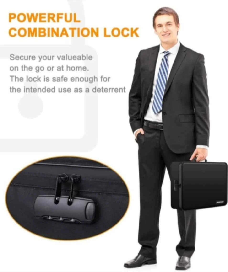 JUNDUN Document Organizer,Larger Size Fireproof Document Bag ... - photo 5