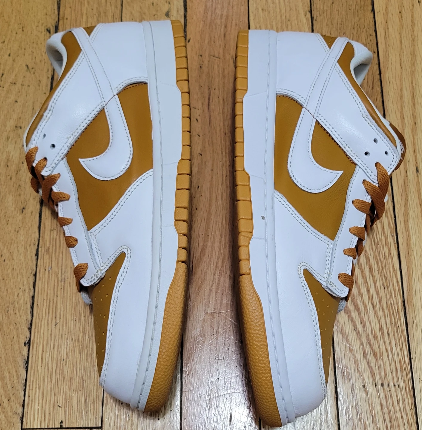Nike Dunk Low White/Brown Men's Shoes Size 10.5 - photo 2