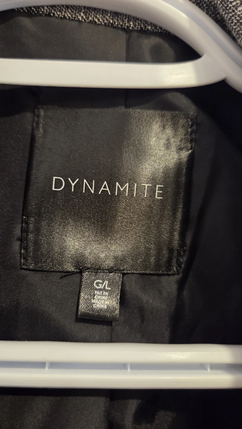DYNAMITE Grey Shimmery Blazer LG - photo 3