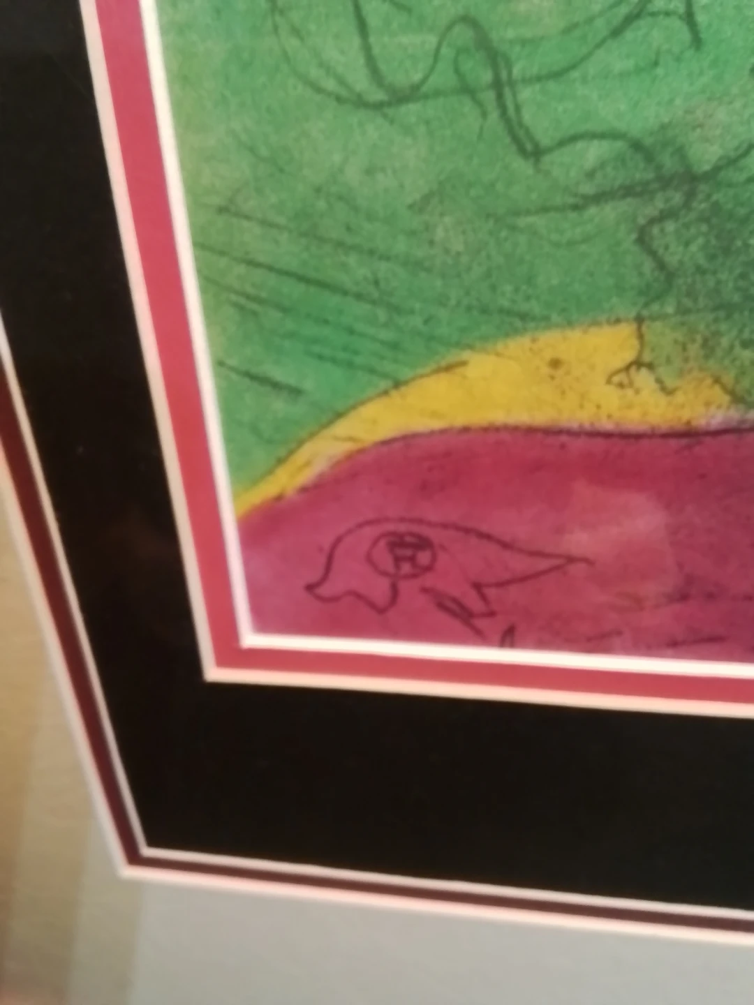 Toulouse Lautrec Hand-Coloured Signed Lithograph 1956 Paris COA - photo 5