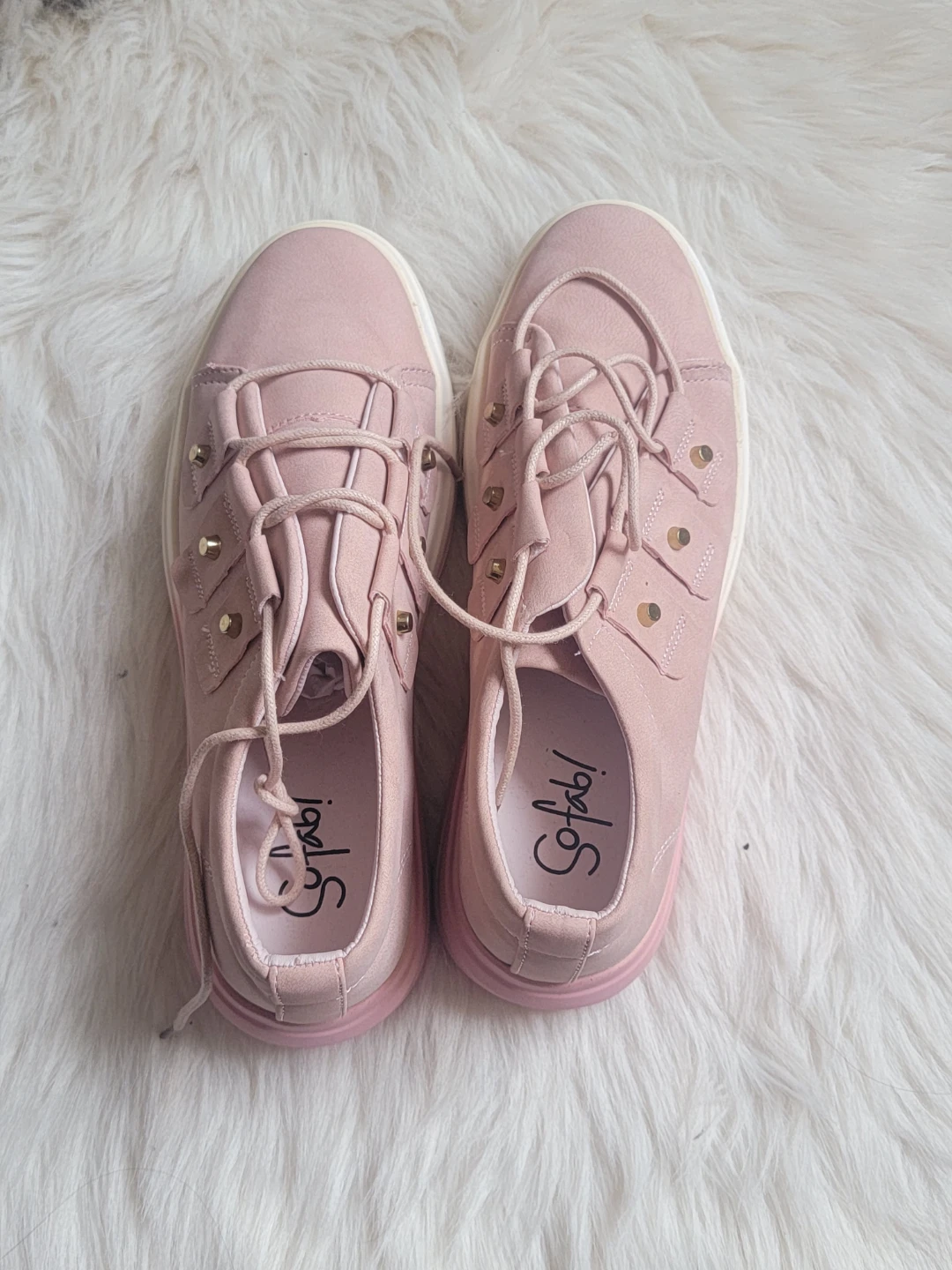 Sofab! Pink Suede Sneakers