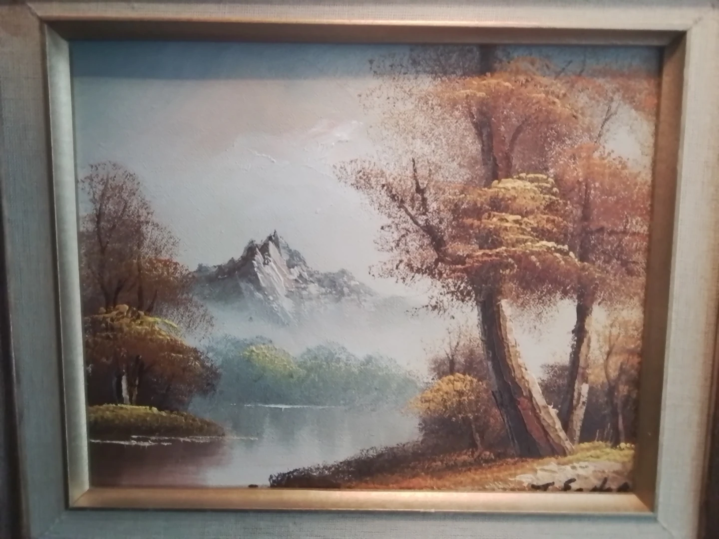 Signed Framed Landscape Oil Painting 14.75x12.75 - photo 2