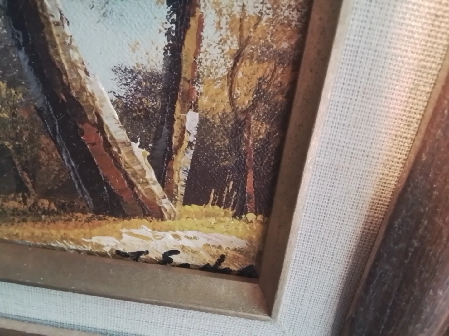 Signed Framed Landscape Oil Painting 14.75x12.75 - photo 3