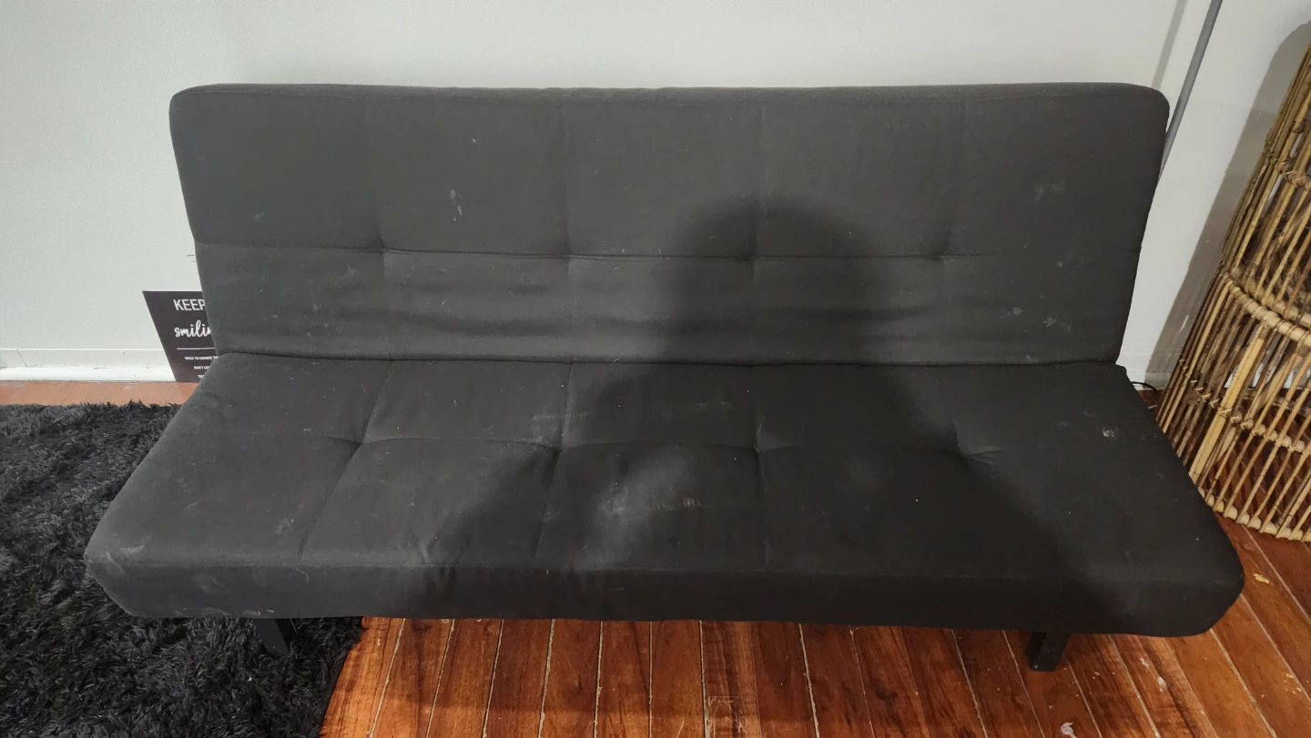 Black Futon Sofa Bed - photo 2