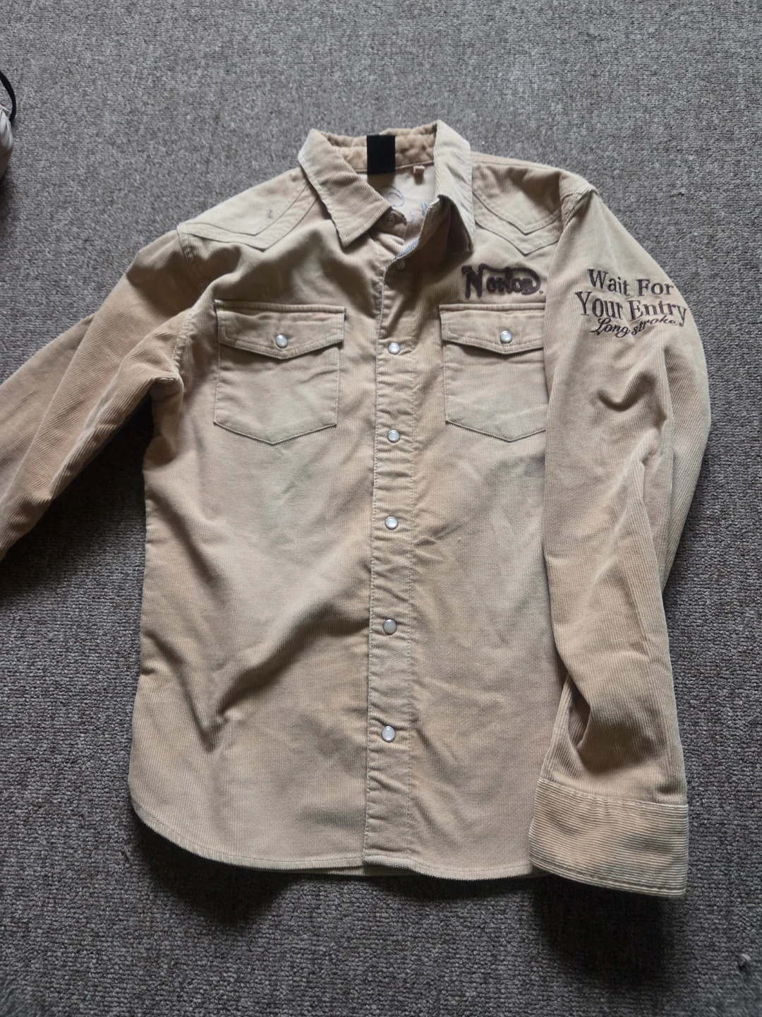 Norton motorcycles Corduroy Shirt - Size S
