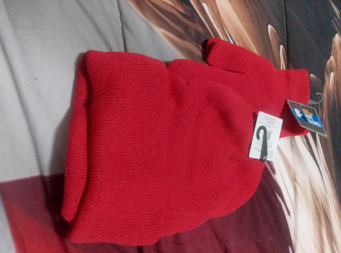 Red Knit Gloves & hat