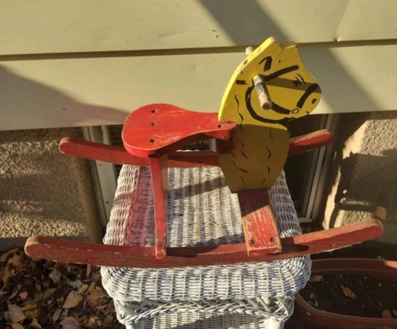 Vintage Wooden Rocking Horse Toy - photo 2