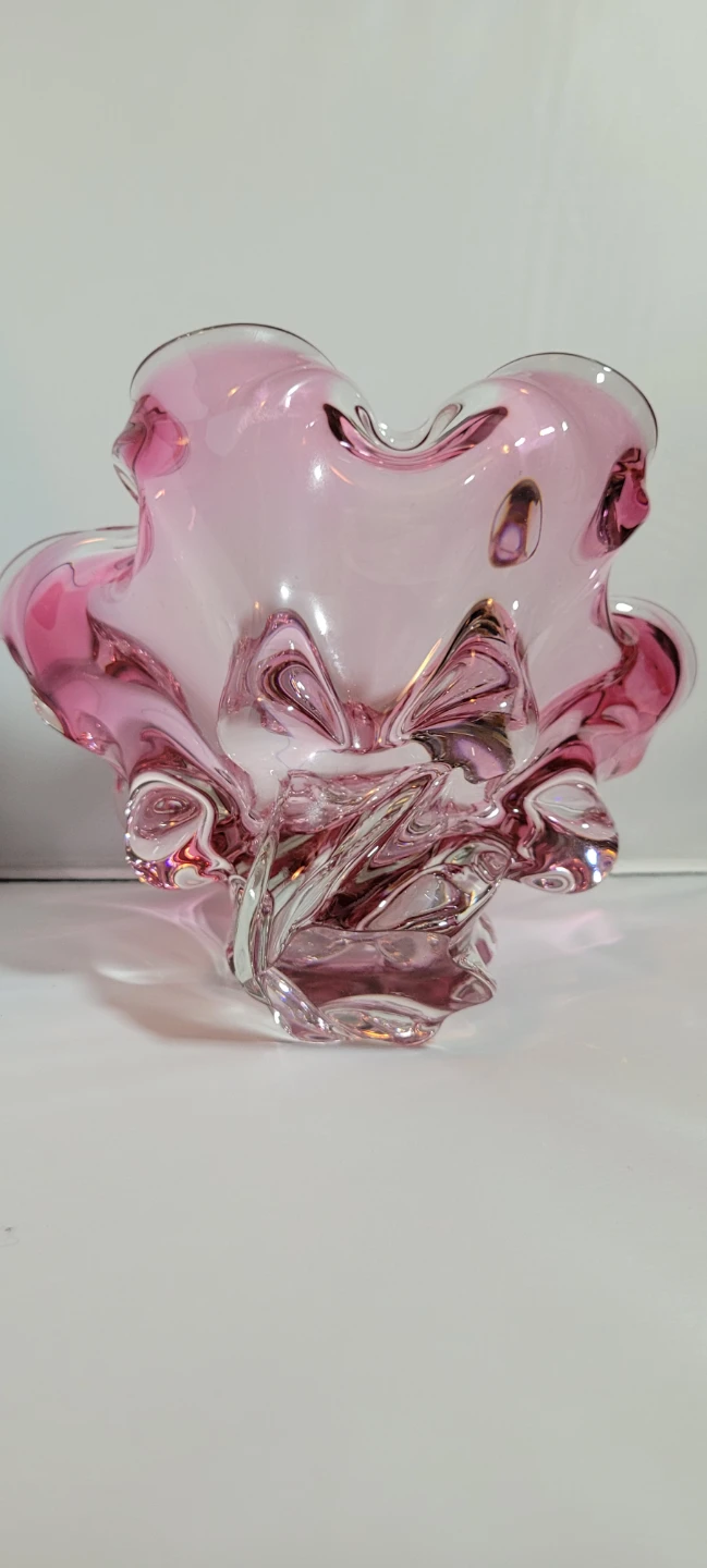 Pink Swirl Glass Art Bowl - photo 5
