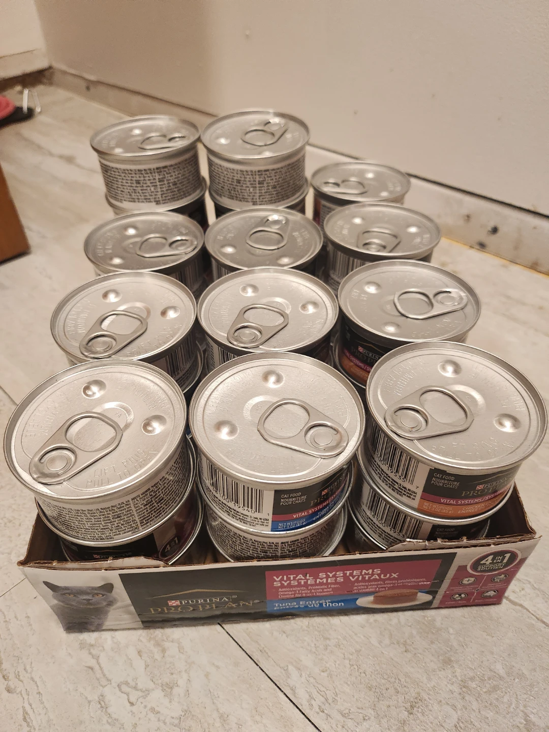 38 Cans Cat Wet Food and 1 7lb Bag Adult Indoor Cat Food - photo 2