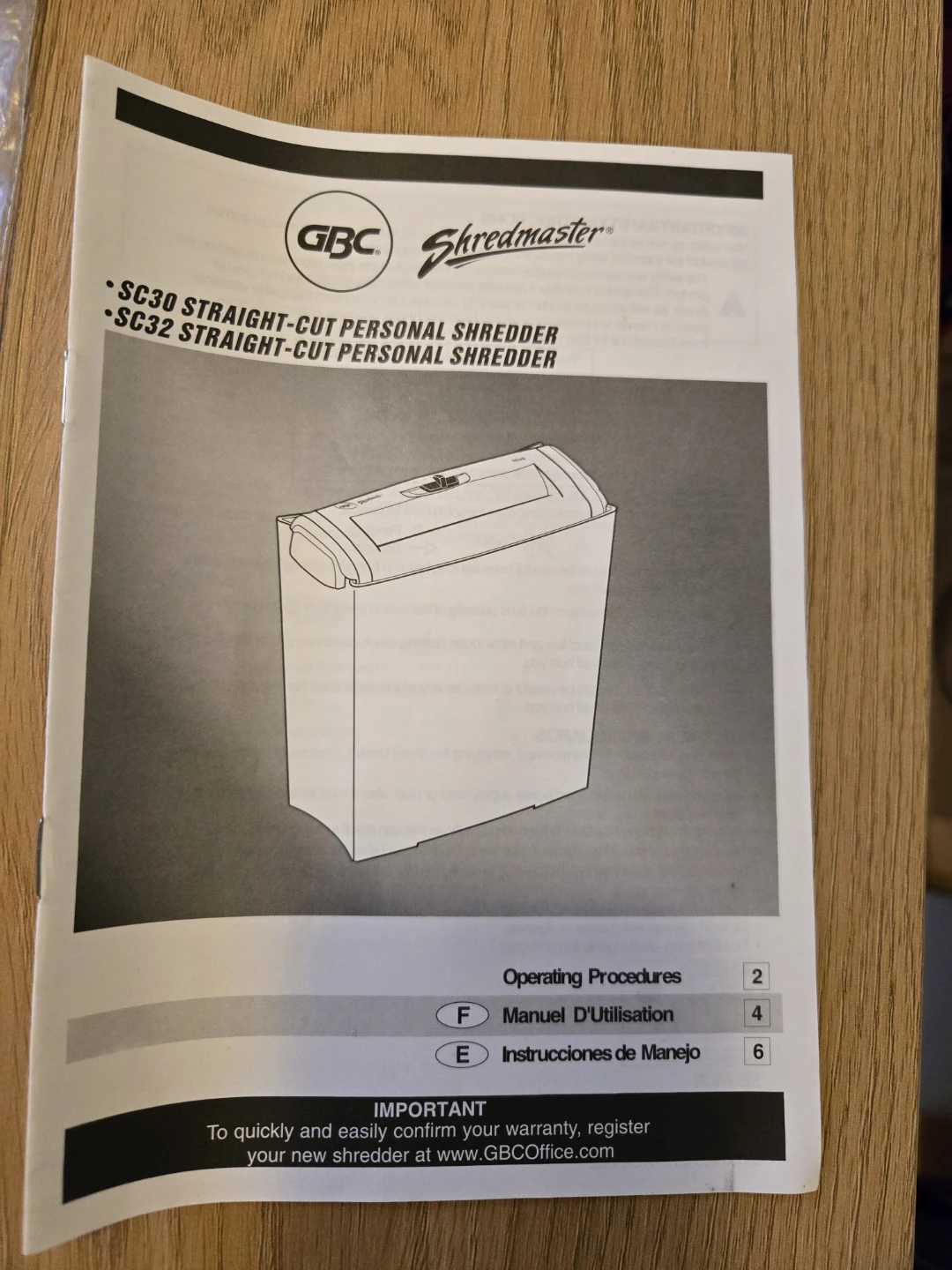 GBC Shredmaster SC32 Personal Shredder - photo 3