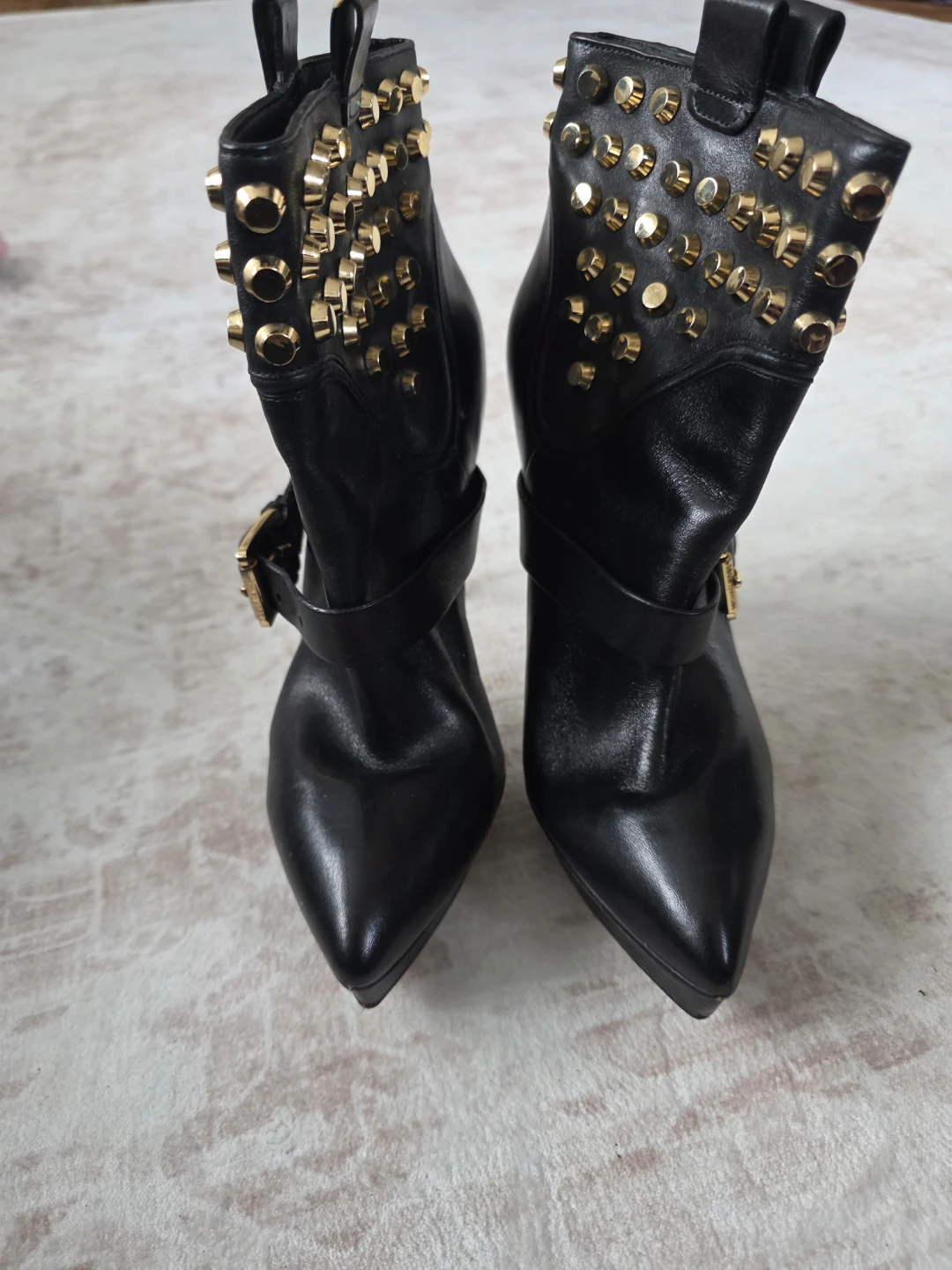Michael Kors Black Leather Studded Ankle Boots - photo 2
