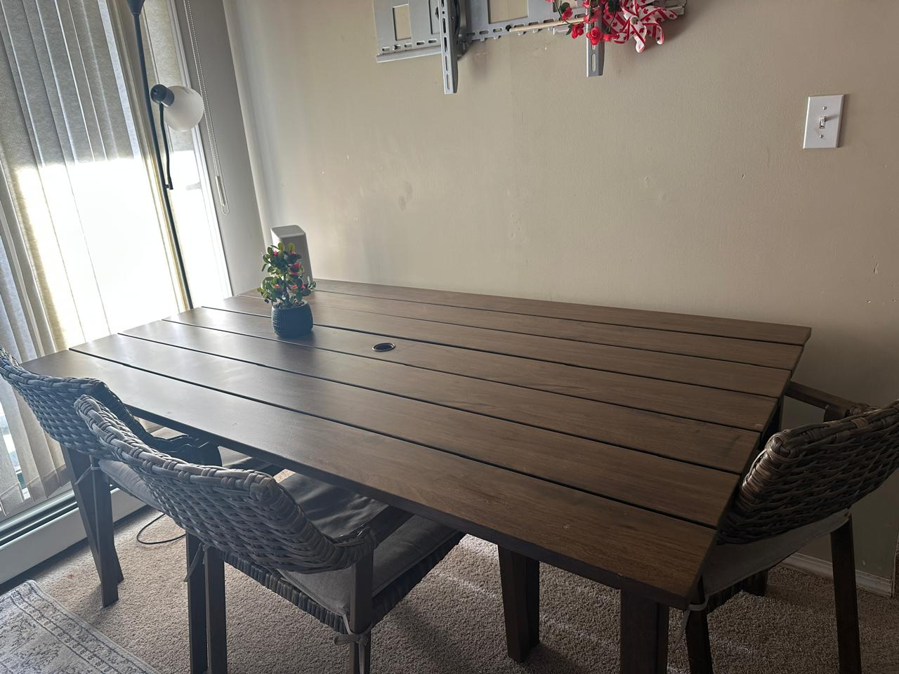 Wooden Dining Table with Chairs - photo 2