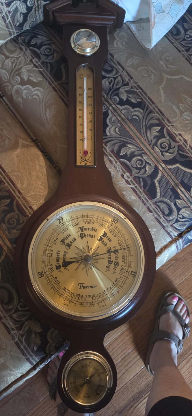 Vintage Thermor Barometer Thermometer Hygrometer Wall Unit